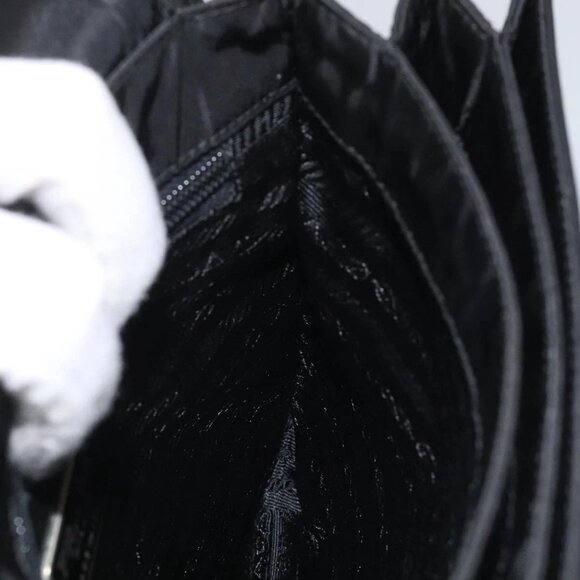 PRADA Hand Bag Nylon Leather Black Auth 112080 - Picture 11 of 16